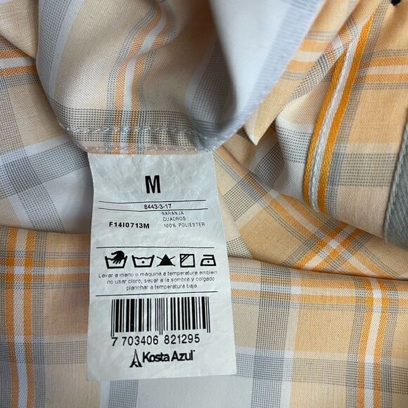 Kosta Azul Plaid Men’s Button Down Size Medium - Picture 6 of 7
